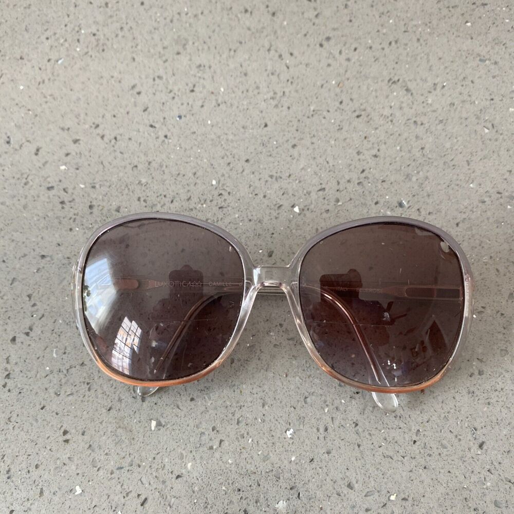 Luxottica Italy Clear Eyeglasses FRAMES ONLY Camille Bluerose 70's 130-54-16